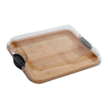 Wooden Cheese Board With Lid: Charcuterie Tray Cover And Cutting Board