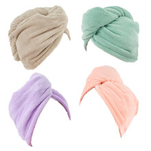 Turban de lux din microfibră pentru uscare a părului, cască ultra-absorbantă cu uscare rapidă pentru toate tipurile de păr, protejează