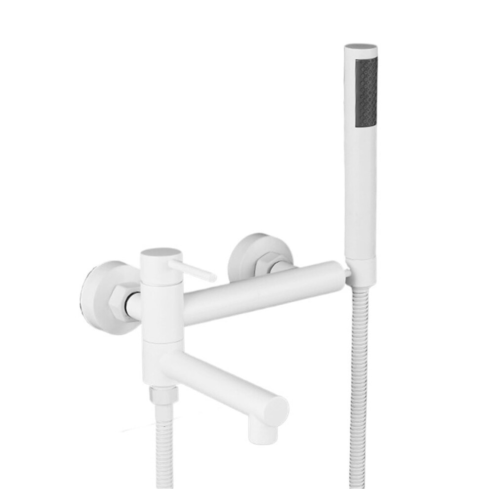 Black Wall Mounted Bathtub Shower Faucet Set With Rotatable Mixer And Rose Gold Bidet Tap 9001264812560