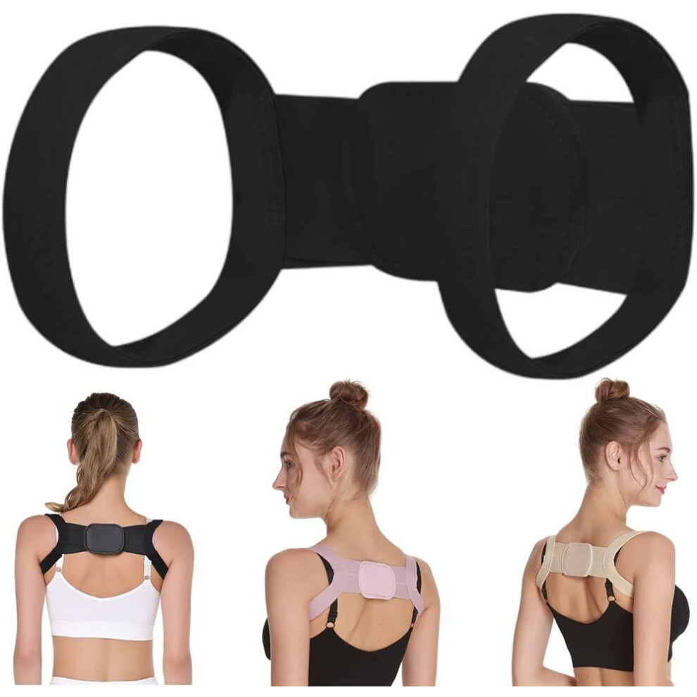 Posture Pro Fix Neck and Shoulder Corrector for Children and Adults (Black, S)