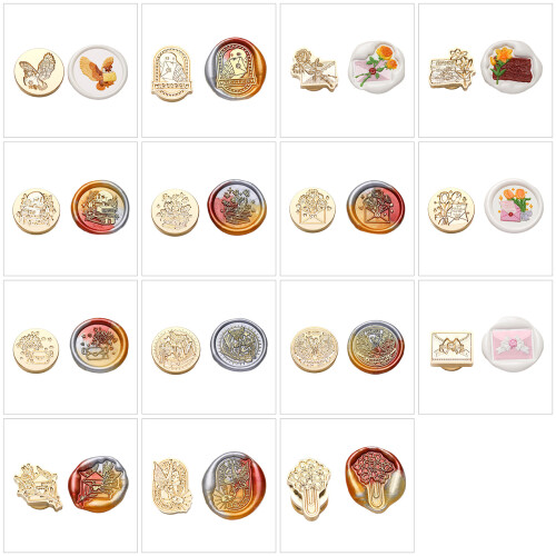 Flower Sealing Wax Stamp for DIYs-bright moon lantern 1