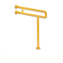 Stainless Steel Folding UShaped Toilet Handrail Grab Bar for Elderly Disabled Pregnant 60x70cm Yellow