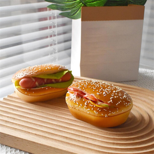Decorative artificial hamburger models, restaurant photography props,  texture for photography and teaching Ref: 4624 2