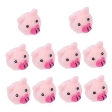 10 pieces faux wool felt parts DIY headwear accessories for craft projects for brooches and hairpins, vibrant colors and processing