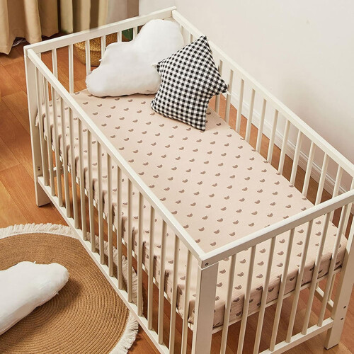 Breathable Sheets Removable Cradles Fitted Sheet Changing Mat Protector Newborn Khaki 1