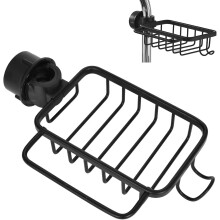 Porte-éponge élégant pour évier de cuisine, construction en alliage d'aluminium assurant une durabilité antirouille, rangement spacieux pour