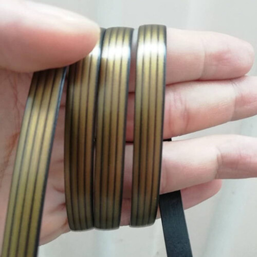 Flexible wicker  kit, 27.4 m, polyethylene material, suitable for multiple projects (golden color)