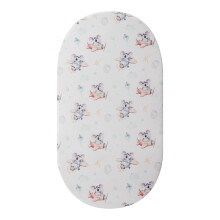 Baby bassinet fitted sheet, soft and breathable, protective cover for boys and girls, suitable for oval and rectangular mattresses.
