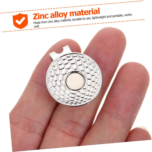 golf ball marker, hat clip, zinc alloy, silver 1