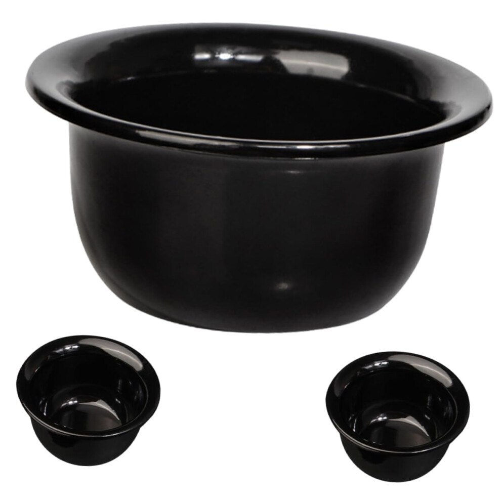 3Pcs Men's Shaving Bowl Set with Stable Base and Large Capacity for Lathering at Home or Travel