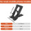Desktop Tablet Computer Stand Multi-Stage Foldable Portable Desktop Student Learning Machine Stand for  (Black) 7