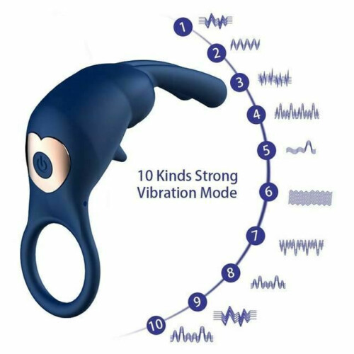 Cock Rabbit Vibrator Penis Ring Vibrations Clitoral Testicles Stimulation 1