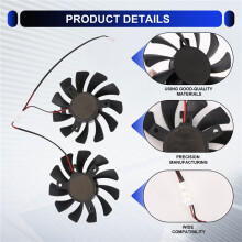 75mm 2Pin GTX1050Ti GPU Cooler DUAL Fan for MSI Geforce GTX 1050Ti GTX-1050-Ti-4GT-OC Graphic Card Cooling