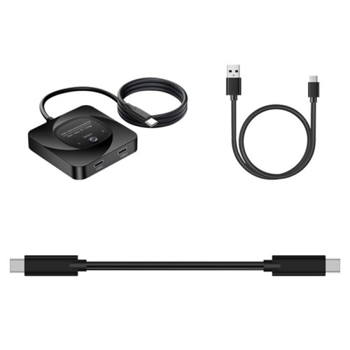 USB-C Switch Distributor Two Into One Out Converter Type-C 2 Into 1 Out 8K Portable Two-Way Inter-Convertible Switcher