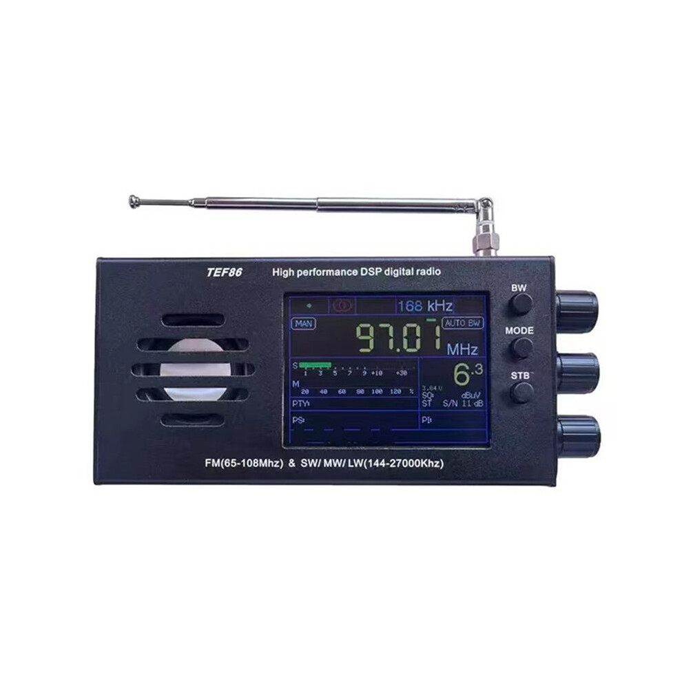 Tef6686 Fm(65-108Mhz)&Sw/Mw/Lw(144-27000Khz) Dsp Radio Receiver Rds With Battery Black 6134064348717