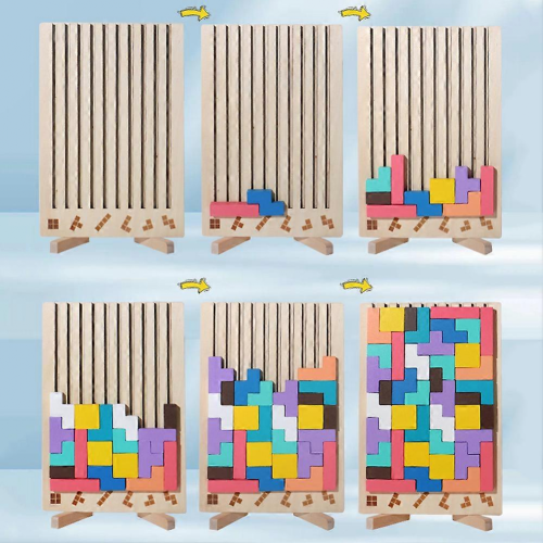 Εκπαιδευτικά παιχνίδια παζλ 3D με μπλοκ για παιδιά νηπιαγωγείου, συναρπαστι 2