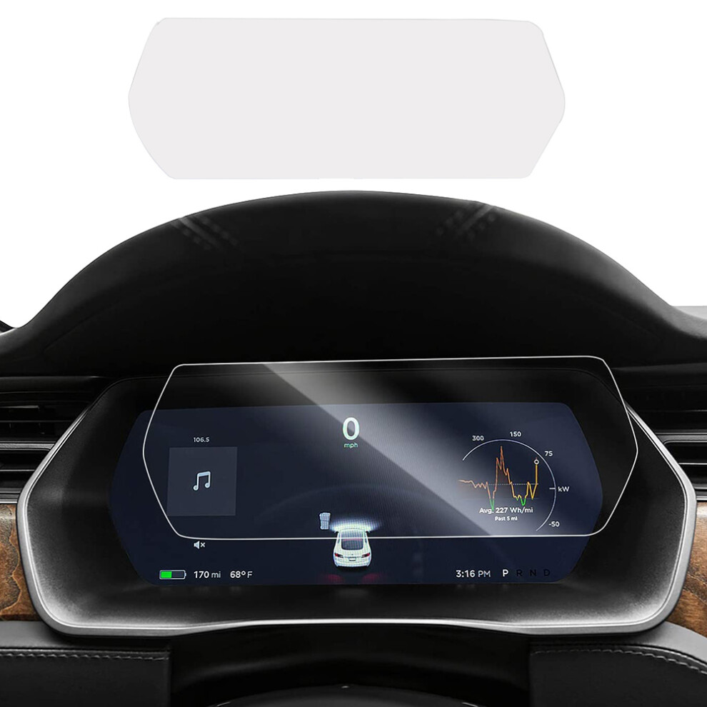 For 2012-20 Tesla Model S / 16-20 Model X Dashboard + Navigation Screen Film Touchscreen Protection Tempered Glass Film 6131555040792