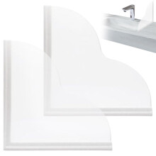 2pcs 9.5 x 9.5 Inch Acrylic Shower Corner Splash Guards, Adjustable Angle SelfAdhesive Water Deflectors