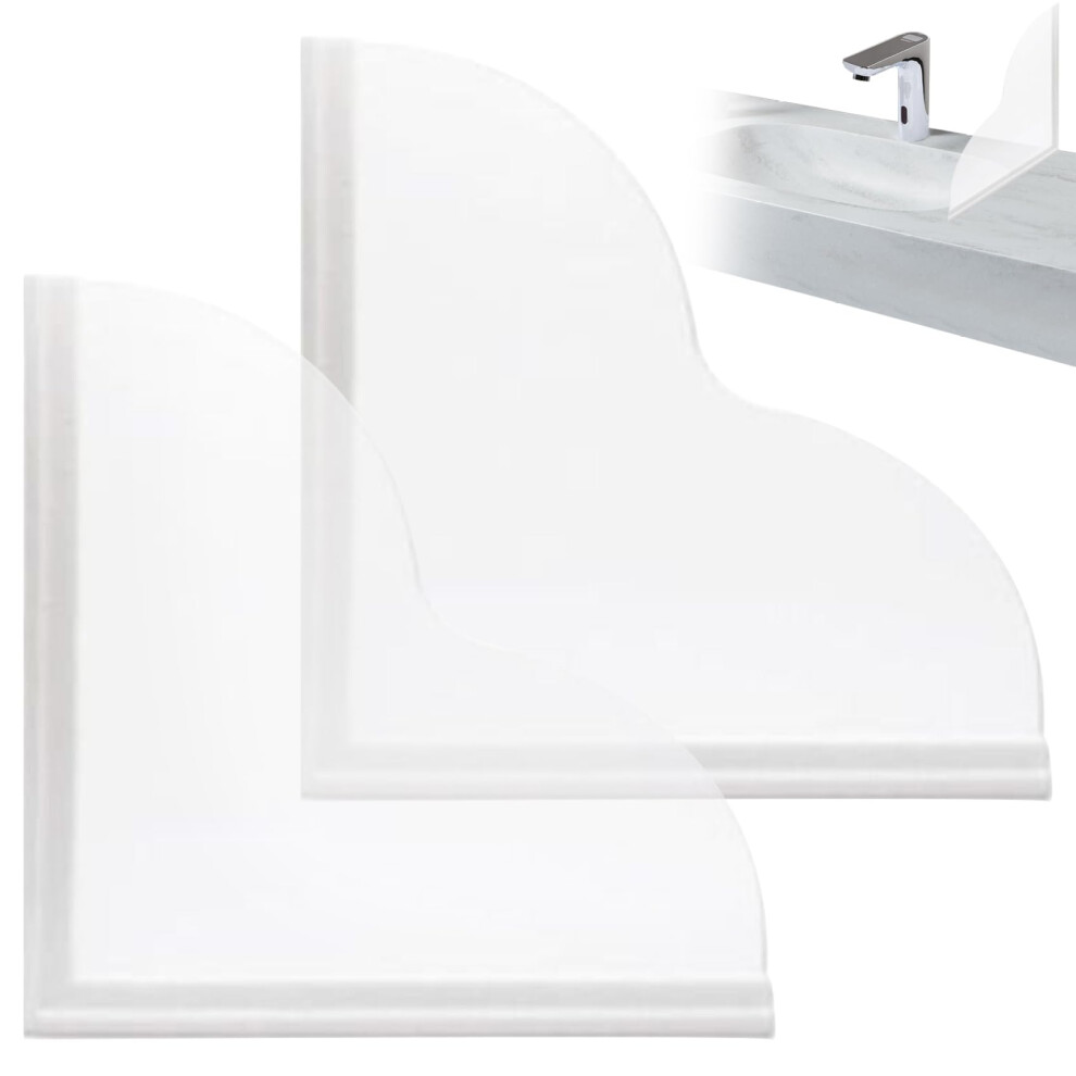 2Pcs 9.5 X 9.5 Inch Acrylic Shower Corner Splash Guards, Adjustable Angle Selfadhesive Water Deflectors 9001264814687