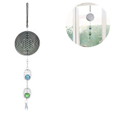 Reflektierender Chakra-Spinner, Gartendekoration aus Edelstahl mit kinetischem Windspiel für den Innen- und Außenbereich, wetterfest, zum