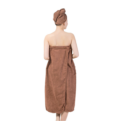 Γυναικεία πετσέτα Spa Wrap, Γρήγορο Στεγνό Ελαφριάς Υφής με Ελαστική Ζώνη Στήθους 2