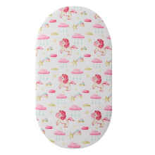Baby bassinet fitted sheet, soft and breathable, protective cover for boys and girls, fits oval and rectangular mattresses. Ref: 8624