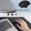Wireless Mouse  for Computer Laptop Dual Mode Ergonomic Rechargeable Mouse Black 9