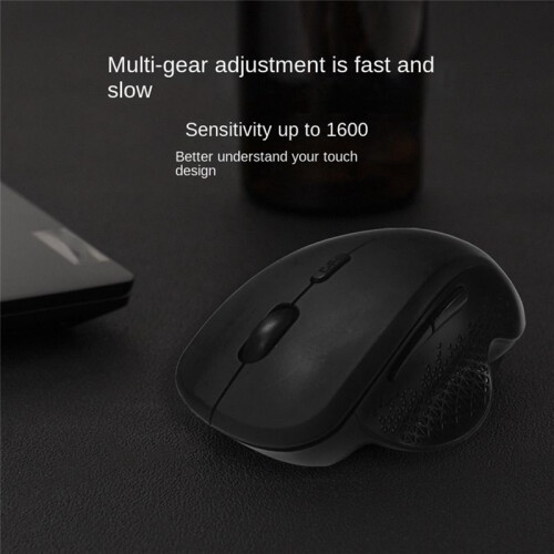 Wireless Mouse  for Computer Laptop Dual Mode Ergonomic Rechargeable Mouse Black 1
