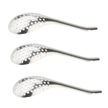 1 Set of 3 Stainless Steel Caviar Strainer Spherification Spoon Slotted Ladle