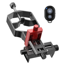 Uniwersalny Adapter do Lunety Telefonicznej Metalowy Uchwyt Teleskopowy 3-Osiowy Uchwyt do Smartfona do Lunety z Pilotem