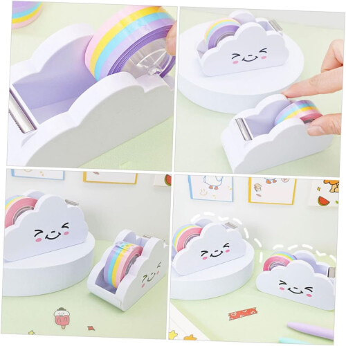 Tape Cutter Dispenser Cable Management Highlighter Labels Large Transparent Strips 1