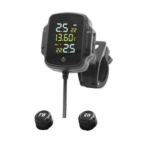Σύστημα παρακολούθησης πίεσης ελαστικών μοτοσικλέτας TPMS με 2 εξωτερικούς αισ