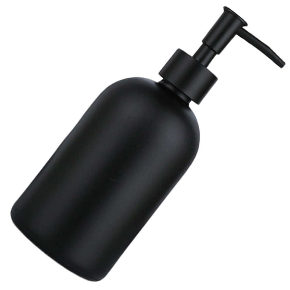 Black 410Ml Refillable Soap Lotion Bottles Glass Soap-Solid