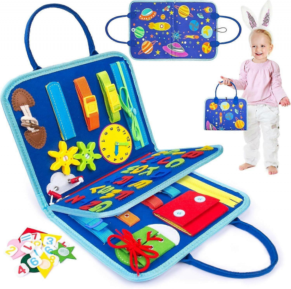 Montessori Busy Book Pour Tout-petits – Livre D'activités Quotidiennes Silencieux Avec 10 Pages D'activités D'apprentissage Préscolaire Pour La