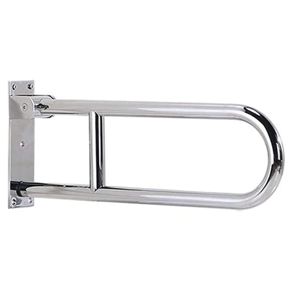 Grab Bar 60cm Stainless Steel Folding Bathroom Safety Rail with NonSlip Grip for Toilet and Elderly