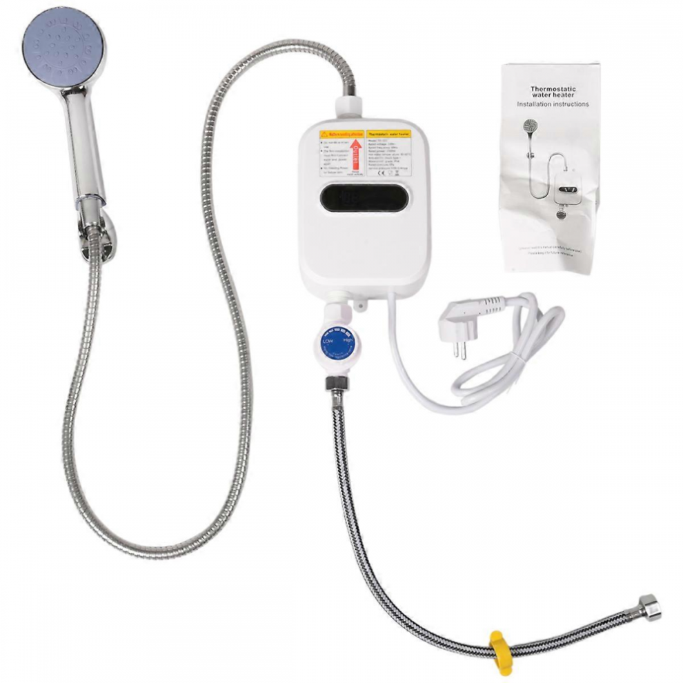 Instant Water Heater Shower 220V Bathroom Faucet Hot Water Heater 3500W Digital Display Eu Plug 6472608707904
