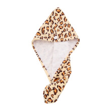 Prosop de păr din material catifea coral, soluție de uscare rapidă cu imprimeu leopard, prosoape de baie absorbante din microfibră, design