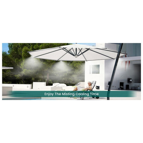 Ensemble de Jardin à Eau Du Robinet 12M, Système de Brouillard à Basse Pression, Refroidissement de la Cour de la Villa 1