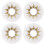 LED Light Up Roller Skate Wheels, Replacement for Inline Scooters, Pack of 4 White 68mm 1