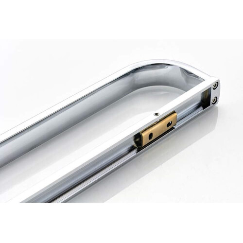 Towel Rack Wall Mounted Chrome Plated Copper Rustproof Bathroom Towel Rail Large Capacity Shelf 1