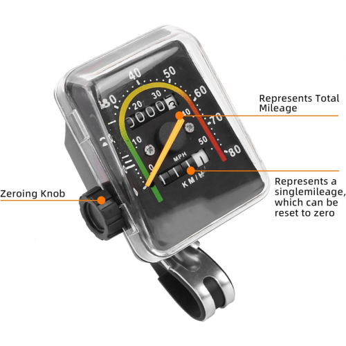 Bike Speedometer,Bike Computer Mountain Bike Code Table Waterproof Mechanical Odometer For Bikes 1