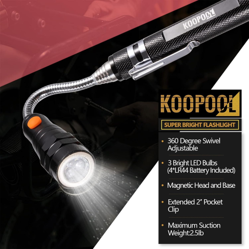 Telescoping Magnetic Pickup Tool Set-Extendable Magnet Flashlight with Inspection Mirror 1