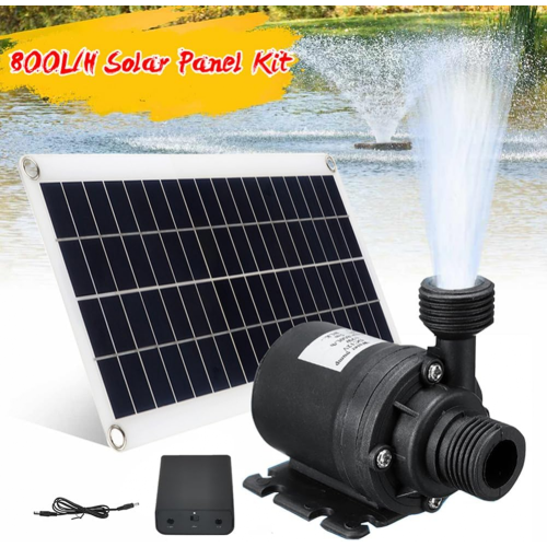 Ηλιακή αντλία νερού 50w 800l/h Dc12v συμβατή με σιντριβάνι κήπου - Χαμηλού θορύβου 1