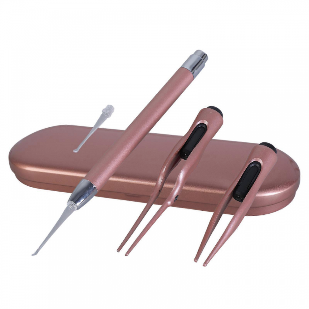Convenient Baby Ear Tweezers Luminous Ear Spoon Ear Cleansing Tool Set Booger Tweezers Ear Compatible with Health Care For Family