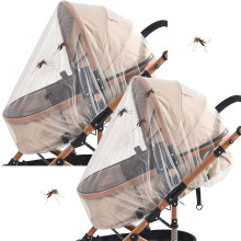 Pram Net Cushion for Babies, 2 x Pram Covers  TravelFriendly Breathable Sun Protection for Walks Travel Car Trips On The Go Backpacking White