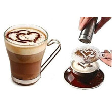 16 x Image Stencils for Cocoa Motifs on Cappuccino and Cake, Simply Sprinkle with Powder and Ready, for Children and Adults (Set of 16)
