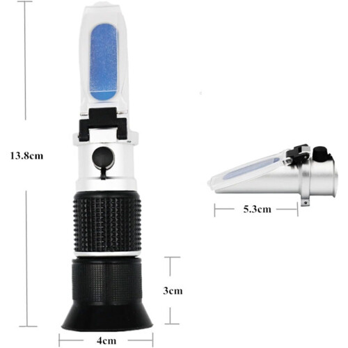 Handheld Refractometer for Copper Content 090% Brix with ATC, Used for Sugar Feeding, Efficient and. 1