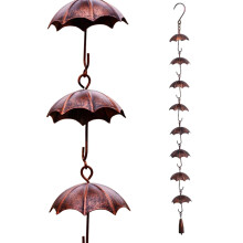 Copper Rain Chain with Durable Rustproof Finish for Garden Drainage and Elegant Outdoor Water Feature