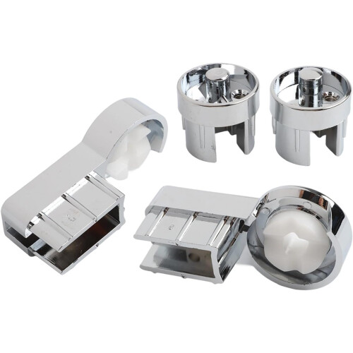 Chrome Plated ABS Shower Door Hinges Set for 6mm Glass Bath Screen Hardware 2