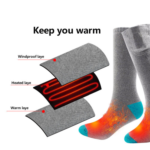 TS-HP-SOCKS Θερμαινόμενες Κάλτσες με Ρυθμιζόμενες Μπαταρίες - Άνεση και Ζεστασιά! 1